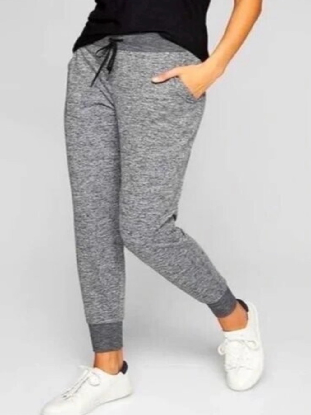 Athleta Joggers Flux 2.0 Soft Heather Gray Stretch size LT